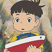 Сосукэ озвучивал фильм Рыбка Поньо на утёсе