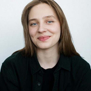 На фото диктор Анастасия Михеева
