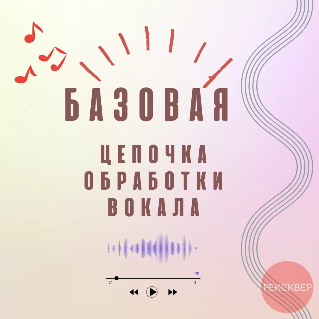 Собрали базовую цепочку обработки вокала. Студия звукозаписи «Рексквер».